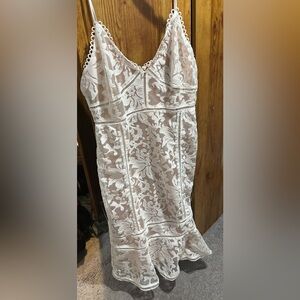 Lulu's Ivory Lace Dress